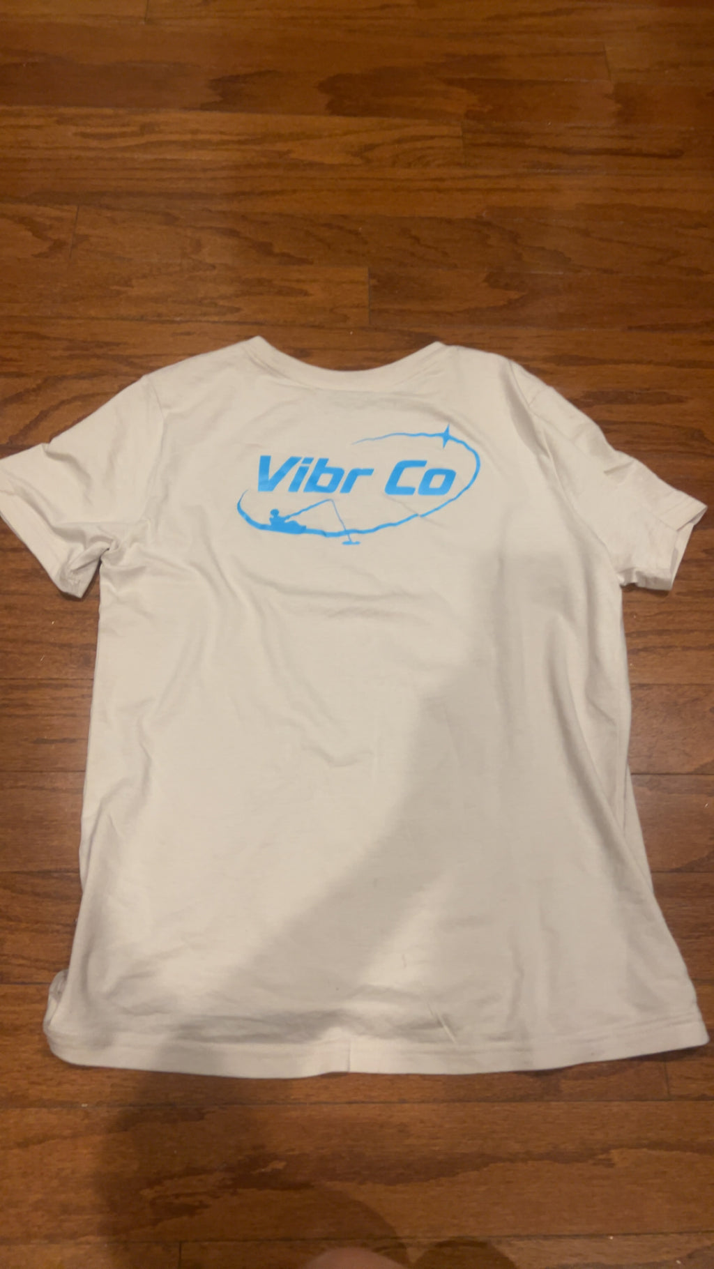 White GLOW-IN-THE-DARK Blue print.