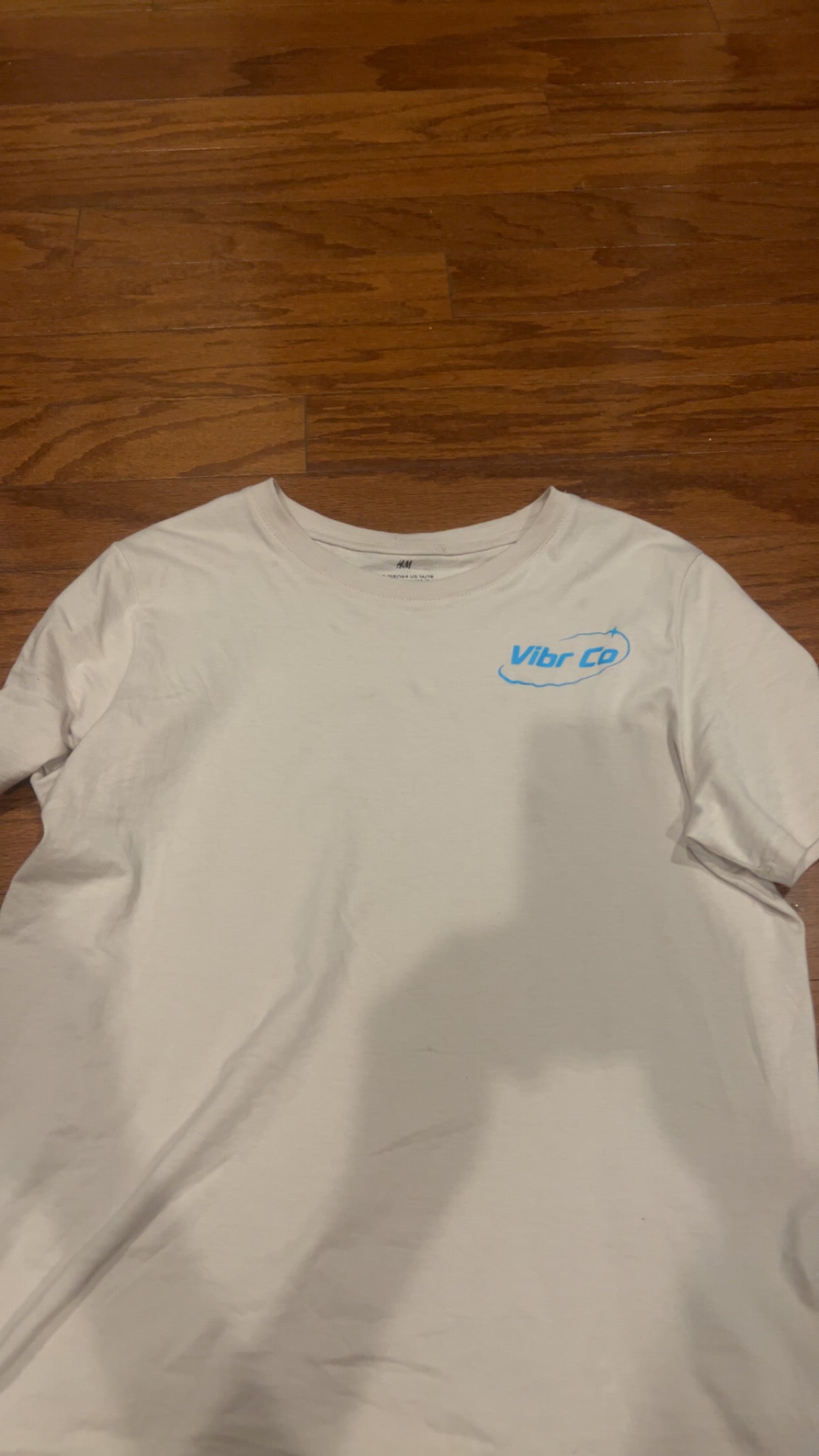 White GLOW-IN-THE-DARK Blue print.